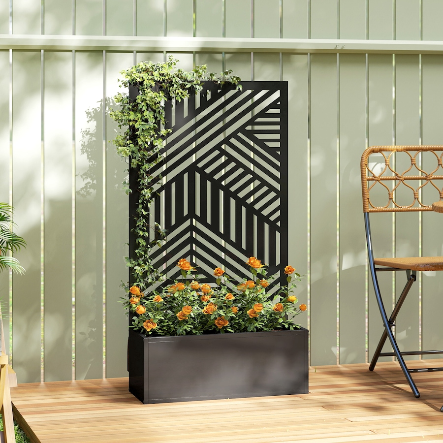 Image 981011_ALTMORE1.jpg, Product 981-011 / Price $119.99, Outsunny Metal Planter Box with Trellis, 44.5" Raised Garden Bed from Outsunny on TSC.ca's Home & Garden department
