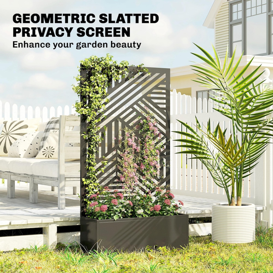 Image 981011_ALTMORE4.jpg, Product 981-011 / Price $119.99, Outsunny Metal Planter Box with Trellis, 44.5" Raised Garden Bed from Outsunny on TSC.ca's Home & Garden department