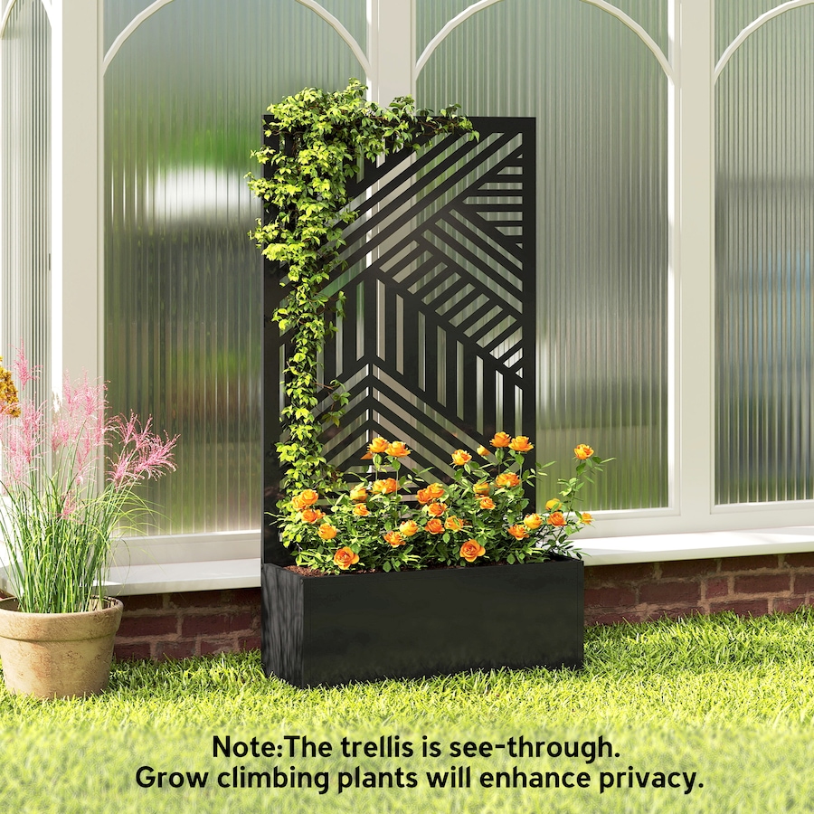 Image 981011_ALTMORE6.jpg, Product 981-011 / Price $119.99, Outsunny Metal Planter Box with Trellis, 44.5" Raised Garden Bed from Outsunny on TSC.ca's Home & Garden department