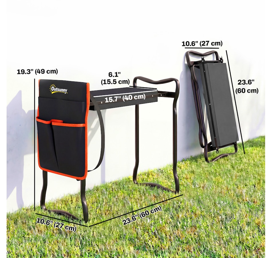 Image 981022_ALTMORE2.jpg, Product 981-022 / Price $56.99, Outsunny Garden Kneeler and Seat, 330lbs Heavy Duty Gardening Stool from Outsunny on TSC.ca's Home & Garden department