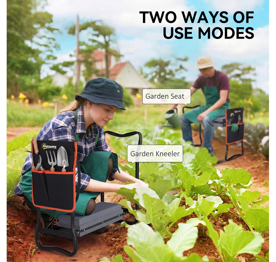 Image 981022_ALTMORE3.jpg, Product 981-022 / Price $56.99, Outsunny Garden Kneeler and Seat, 330lbs Heavy Duty Gardening Stool from Outsunny on TSC.ca's Home & Garden department