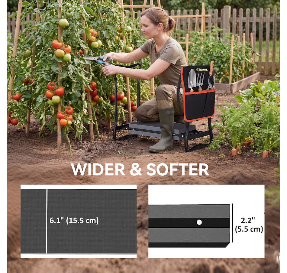 Image 981022_ALTMORE4.jpg, Product 981-022 / Price $56.99, Outsunny Garden Kneeler and Seat, 330lbs Heavy Duty Gardening Stool from Outsunny on TSC.ca's Home & Garden department