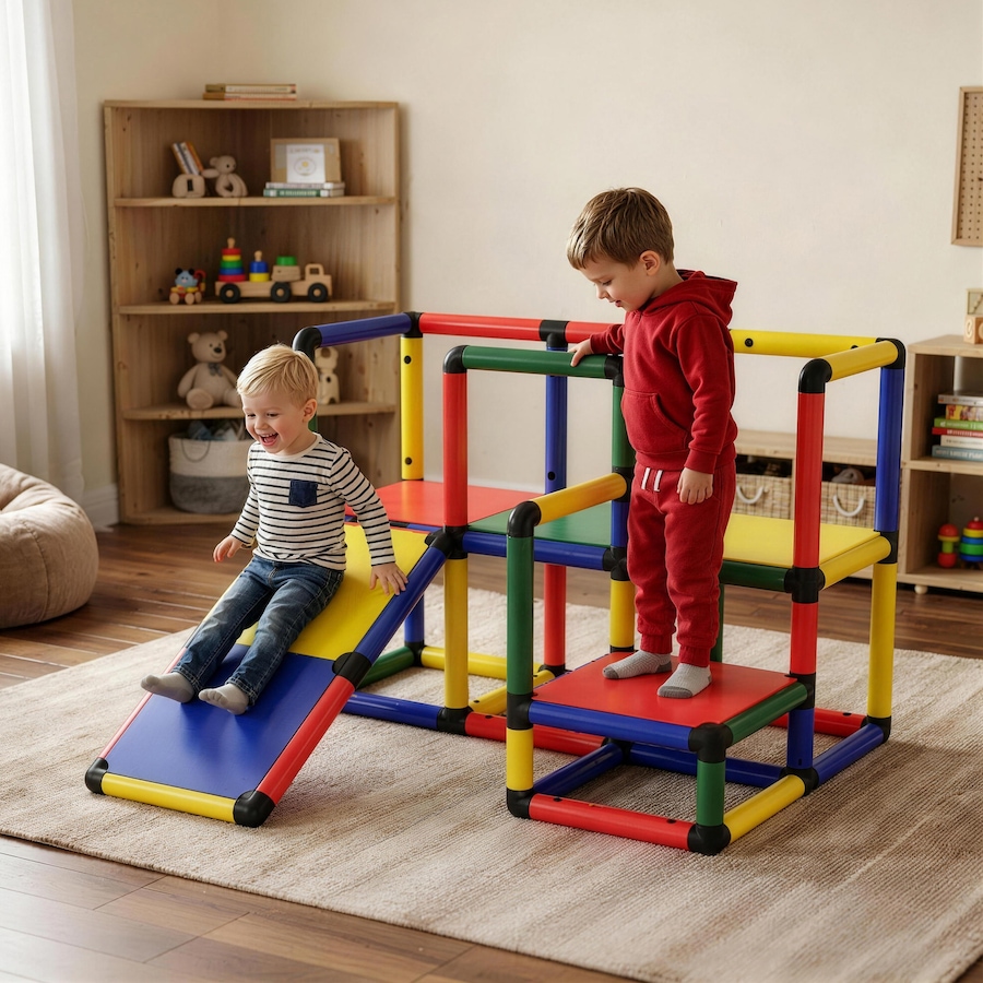 Image 981027_ALTMORE1.jpg, Product 981-027 / Price $149.99, Qaba Kids Climbing Structure, Toddler Climbing Toys with Slide and Platform from Qaba on TSC.ca's Home & Garden department