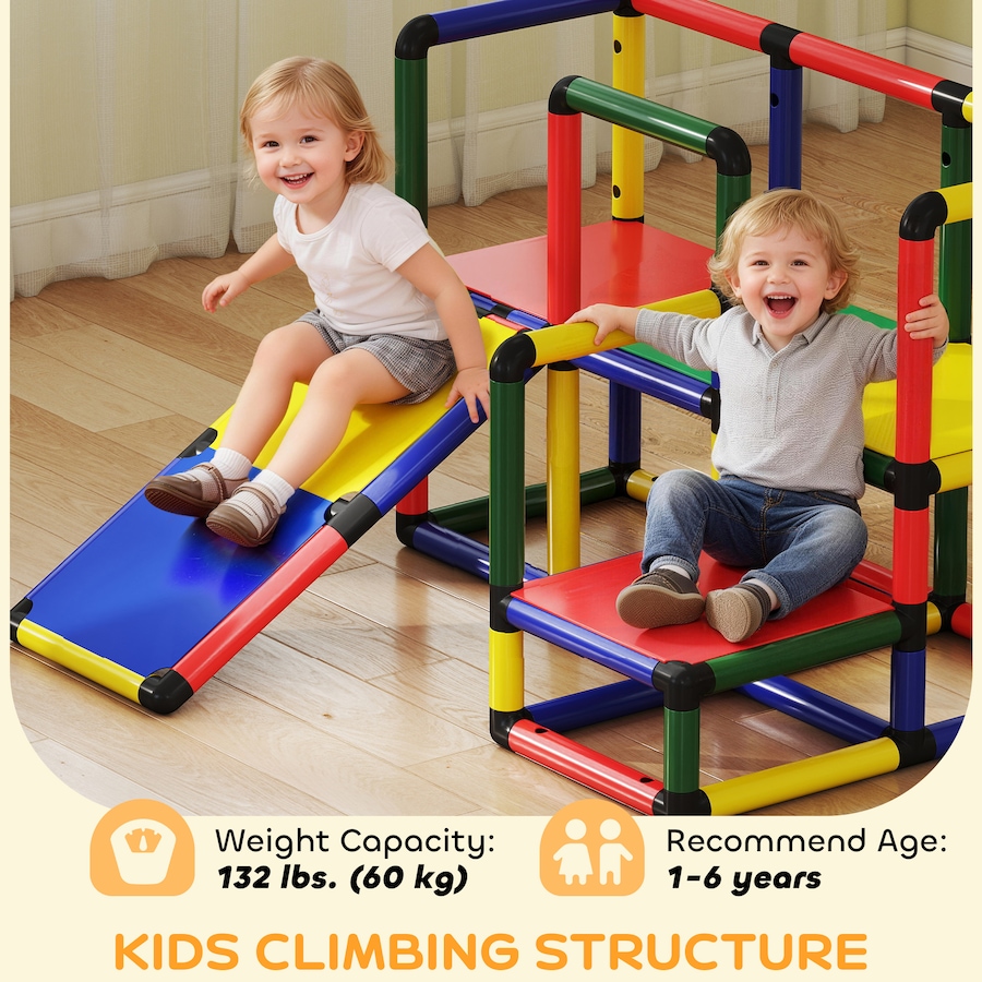 Image 981027_ALTMORE3.jpg, Product 981-027 / Price $149.99, Qaba Kids Climbing Structure, Toddler Climbing Toys with Slide and Platform from Qaba on TSC.ca's Home & Garden department