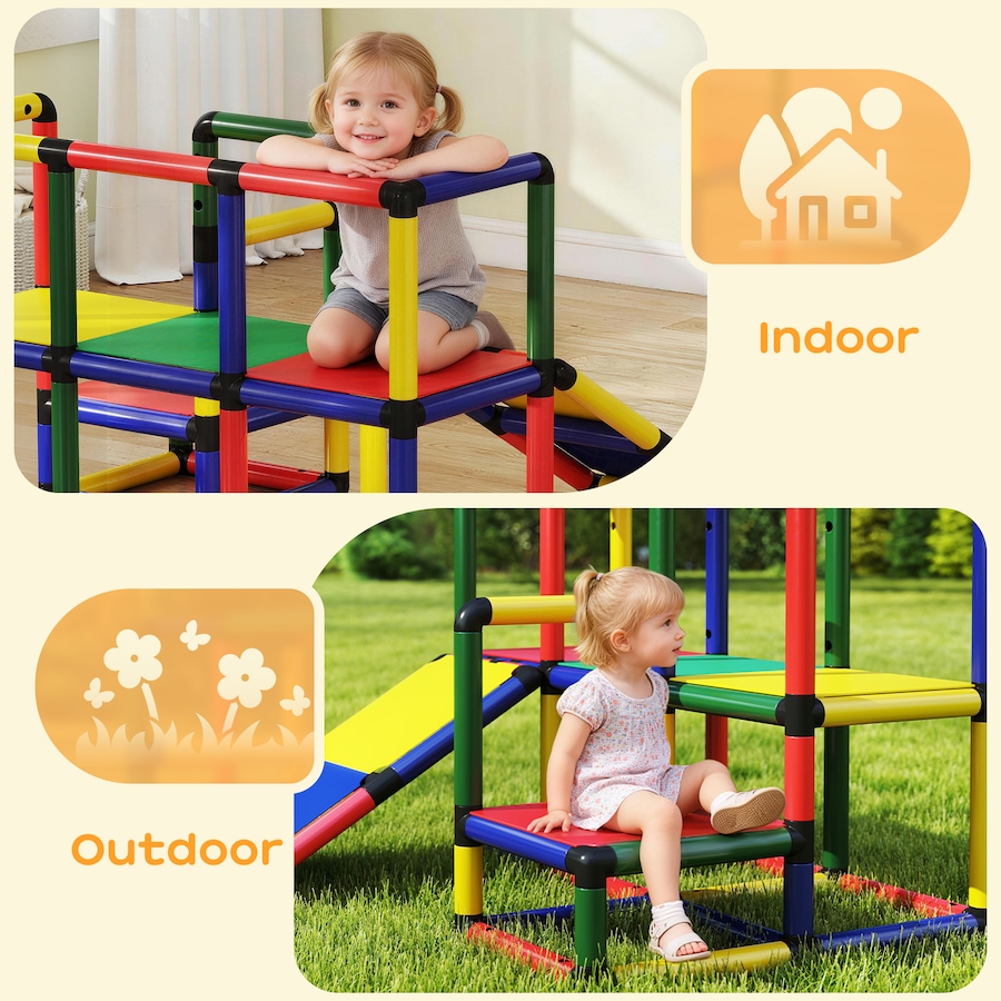 Image 981027_ALTMORE5.jpg, Product 981-027 / Price $149.99, Qaba Kids Climbing Structure, Toddler Climbing Toys with Slide and Platform from Qaba on TSC.ca's Home & Garden department