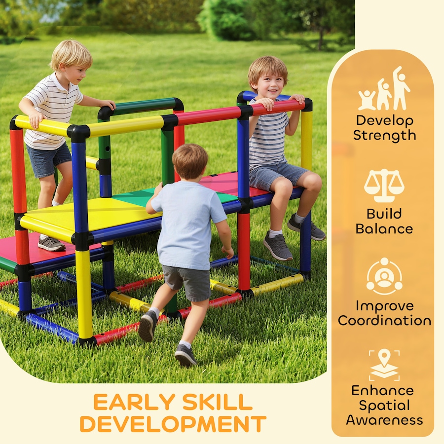 Image 981027_ALTMORE6.jpg, Product 981-027 / Price $149.99, Qaba Kids Climbing Structure, Toddler Climbing Toys with Slide and Platform from Qaba on TSC.ca's Home & Garden department