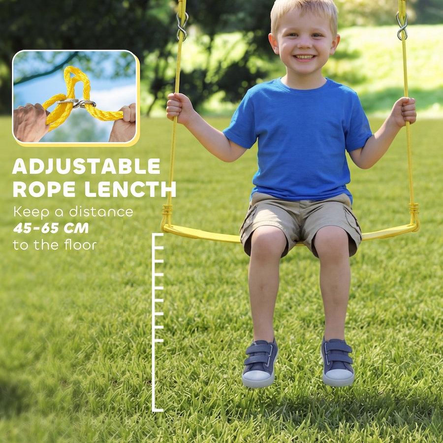 Image 981034_ALTMORE5.jpg, Product 981-034 / Price $189.99, Qaba Kids Swing Set with Double Swings, Metal Frame, 150kg Capacity from Qaba on TSC.ca's Home & Garden department
