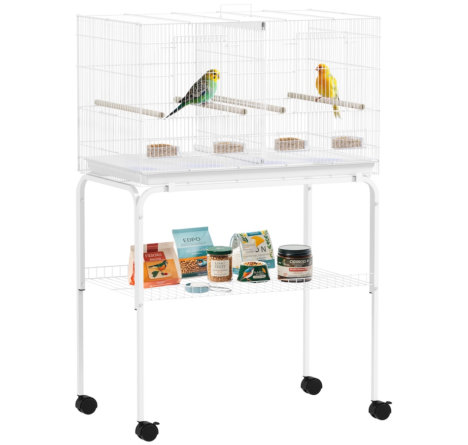 Image 981036.jpg, Product 981-036 / Price $99.99, PawHut 46" H Bird Cage, Parakeet Cages for Budgie, Lovebird, Canary from PawHut on TSC.ca's Home & Garden department