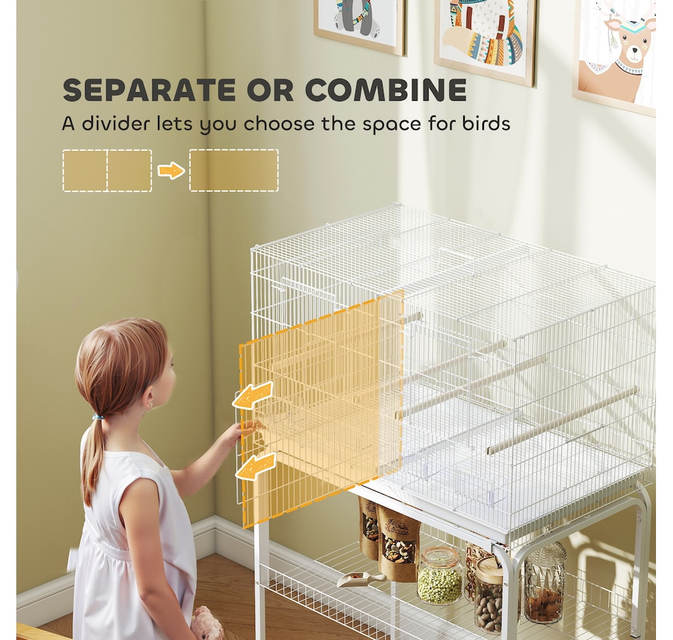 Image 981036_ALTMORE3.jpg, Product 981-036 / Price $99.99, PawHut 46" H Bird Cage, Parakeet Cages for Budgie, Lovebird, Canary from PawHut on TSC.ca's Home & Garden department