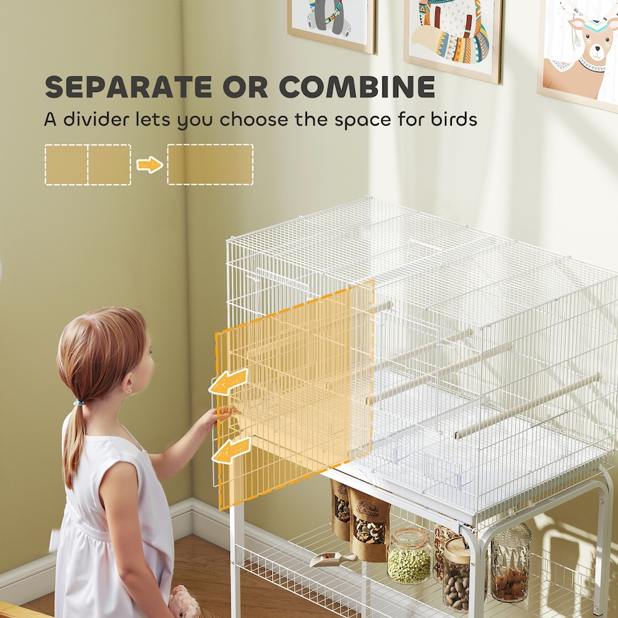 Image 981036_ALTMORE3.jpg, Product 981-036 / Price $108.95, PawHut 46" H Bird Cage, Parakeet Cages for Budgie, Lovebird, Canary from PawHut on TSC.ca's Home & Garden department