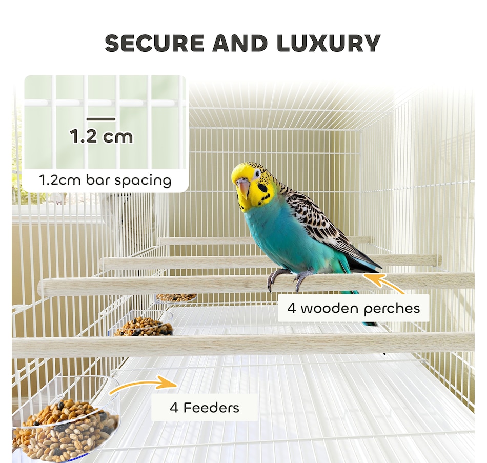 Image 981036_ALTMORE4.jpg, Product 981-036 / Price $99.99, PawHut 46" H Bird Cage, Parakeet Cages for Budgie, Lovebird, Canary from PawHut on TSC.ca's Home & Garden department