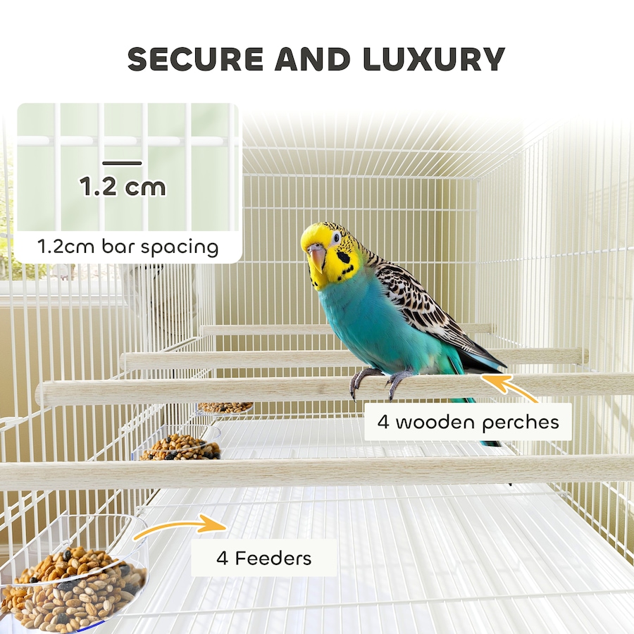 Image 981036_ALTMORE4.jpg, Product 981-036 / Price $108.95, PawHut 46" H Bird Cage, Parakeet Cages for Budgie, Lovebird, Canary from PawHut on TSC.ca's Home & Garden department