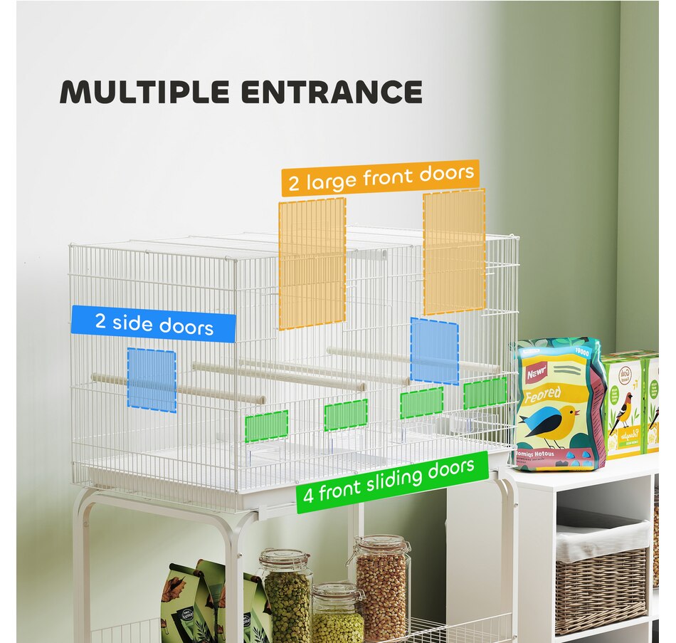 Image 981036_ALTMORE5.jpg, Product 981-036 / Price $99.99, PawHut 46" H Bird Cage, Parakeet Cages for Budgie, Lovebird, Canary from PawHut on TSC.ca's Home & Garden department