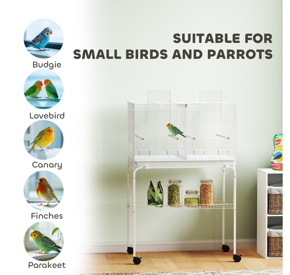 Image 981036_ALTMORE8.jpg, Product 981-036 / Price $99.99, PawHut 46" H Bird Cage, Parakeet Cages for Budgie, Lovebird, Canary from PawHut on TSC.ca's Home & Garden department