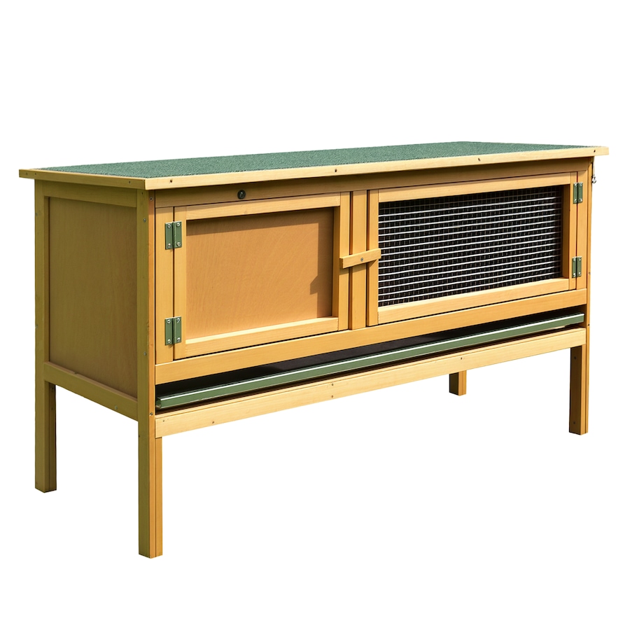 Image 981040.png, Product 981-040 / Price $109.99, PawHut Wooden Rabbit Hutch, Indoor Outdoor Bunny Cage with Tray from PawHut on TSC.ca's Home & Garden department