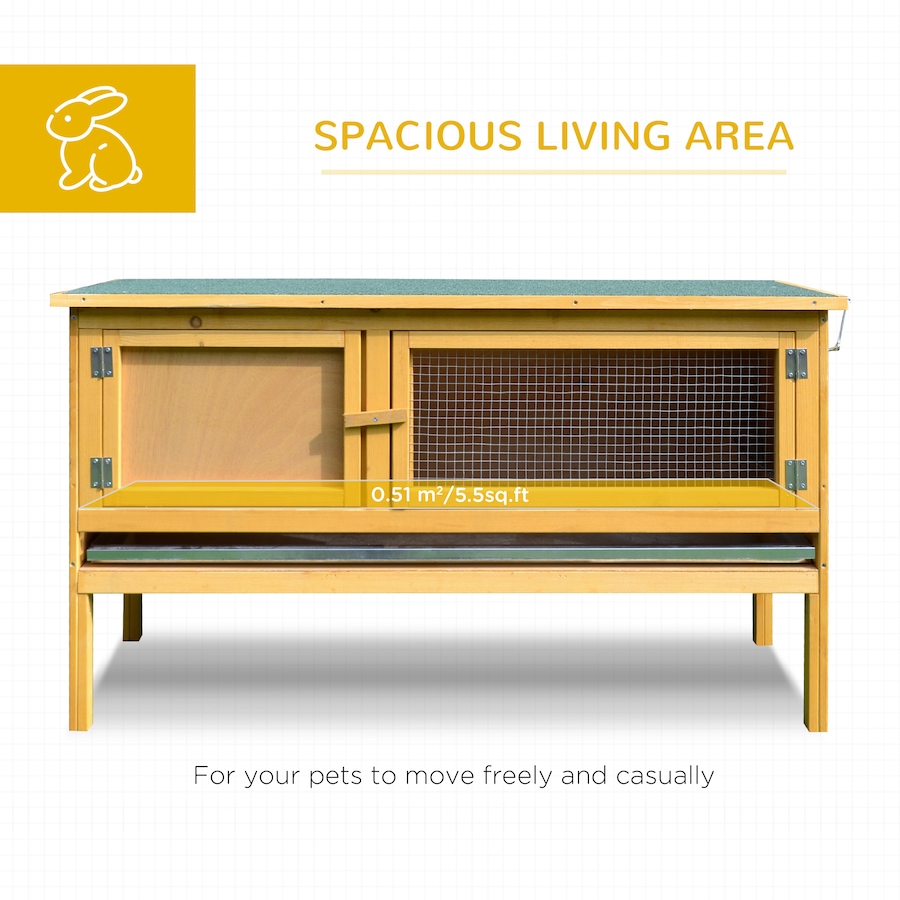 Image 981040_ALTMORE3.jpg, Product 981-040 / Price $109.99, PawHut Wooden Rabbit Hutch, Indoor Outdoor Bunny Cage with Tray from PawHut on TSC.ca's Home & Garden department