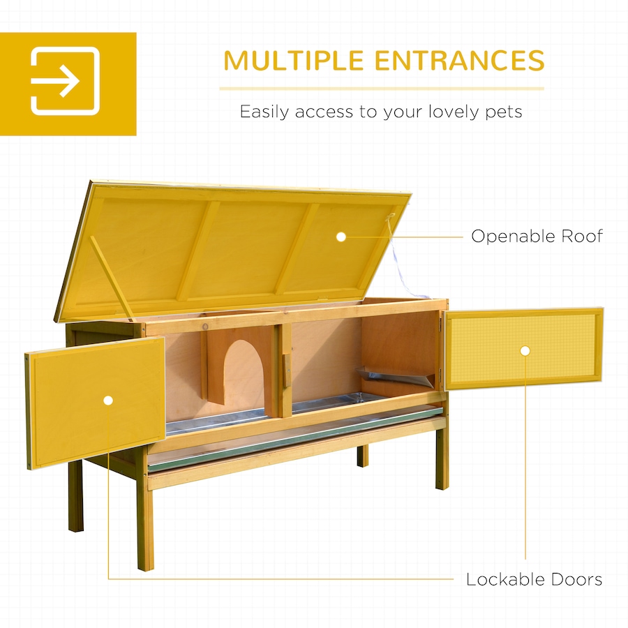 Image 981040_ALTMORE6.jpg, Product 981-040 / Price $109.99, PawHut Wooden Rabbit Hutch, Indoor Outdoor Bunny Cage with Tray from PawHut on TSC.ca's Home & Garden department
