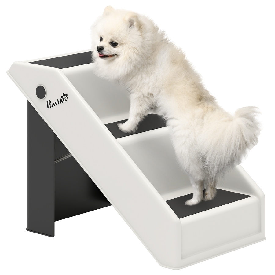 Image 981046.jpg, Product 981-046 / Price $53.99, PawHut Dog Stairs for Small Dogs, 14.5" H Foldable Pet Ramp with 3 Steps from PawHut on TSC.ca's Home & Garden department