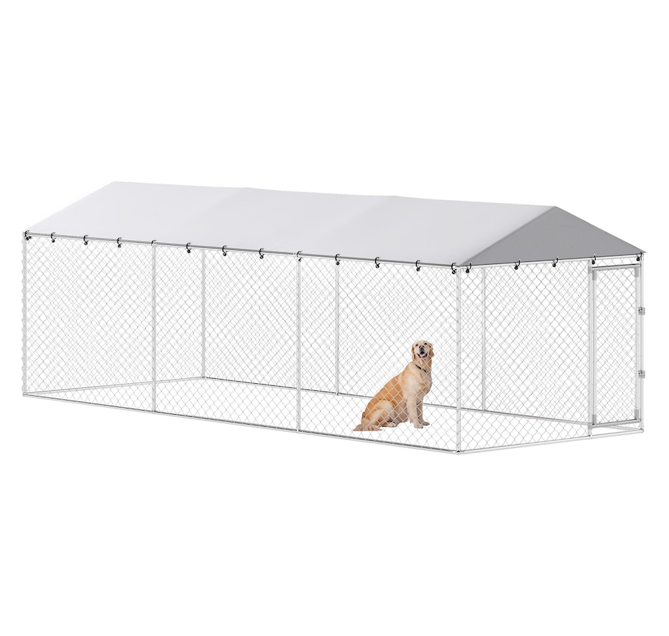 Image 981057.jpg, Product 981-057 / Price $669.99, PawHut 19.7' x 7.5' x 6.6' Dog Kennel Outdoor w/ Waterproof Cover from PawHut on TSC.ca's Home & Garden department