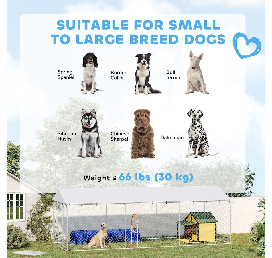 Image 981057_ALTMORE3.jpg, Product 981-057 / Price $669.99, PawHut 19.7' x 7.5' x 6.6' Dog Kennel Outdoor w/ Waterproof Cover from PawHut on TSC.ca's Home & Garden department