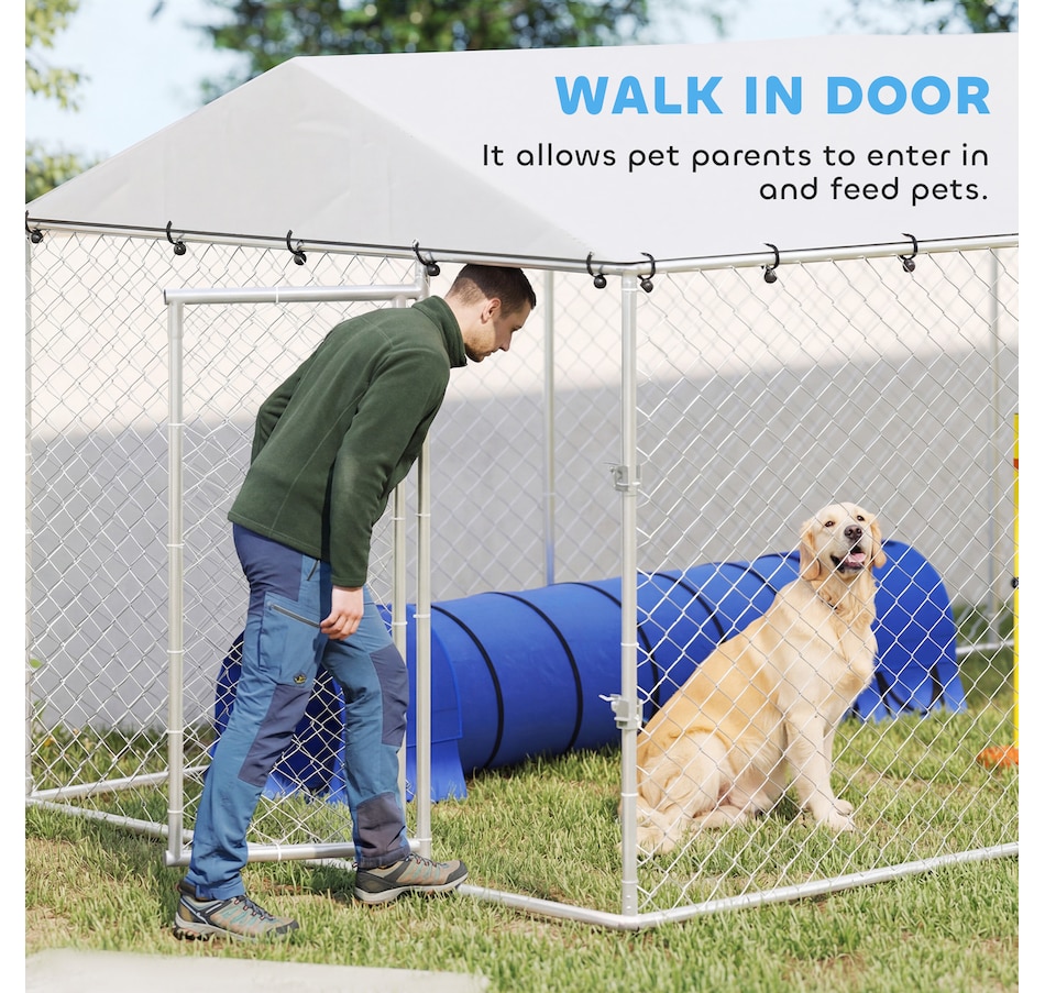 Image 981057_ALTMORE7.jpg, Product 981-057 / Price $669.99, PawHut 19.7' x 7.5' x 6.6' Dog Kennel Outdoor w/ Waterproof Cover from PawHut on TSC.ca's Home & Garden department