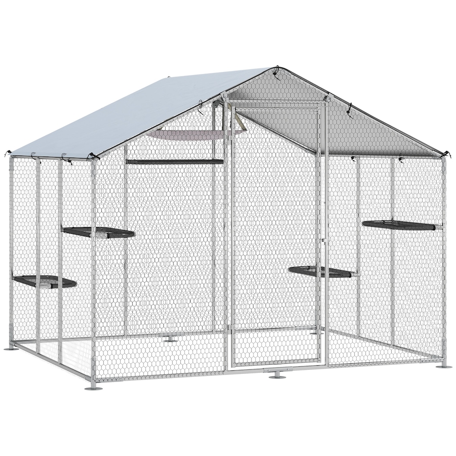 Image 981058.jpg, Product 981-058 / Price $359.99, PawHut Walk-in Catio Outdoor Cat Enclosure with Waterproof Cover 94.5" L from PawHut on TSC.ca's Home & Garden department