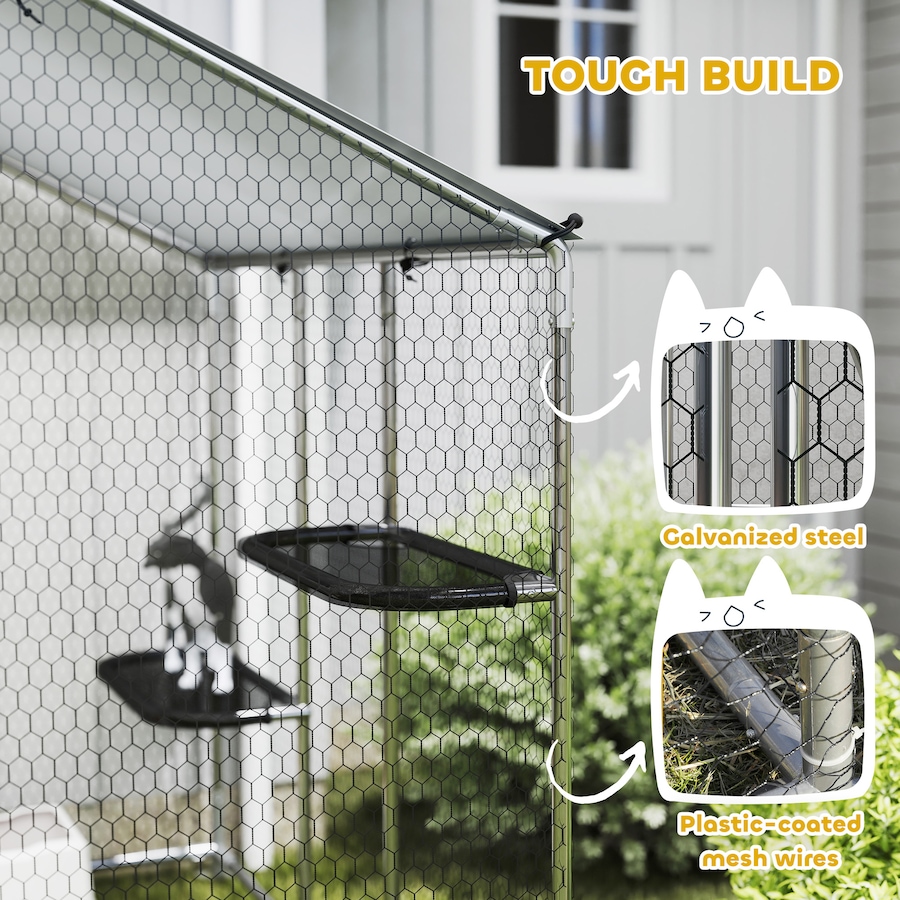 Image 981058_ALTMORE5.jpg, Product 981-058 / Price $359.99, PawHut Walk-in Catio Outdoor Cat Enclosure with Waterproof Cover 94.5" L from PawHut on TSC.ca's Home & Garden department