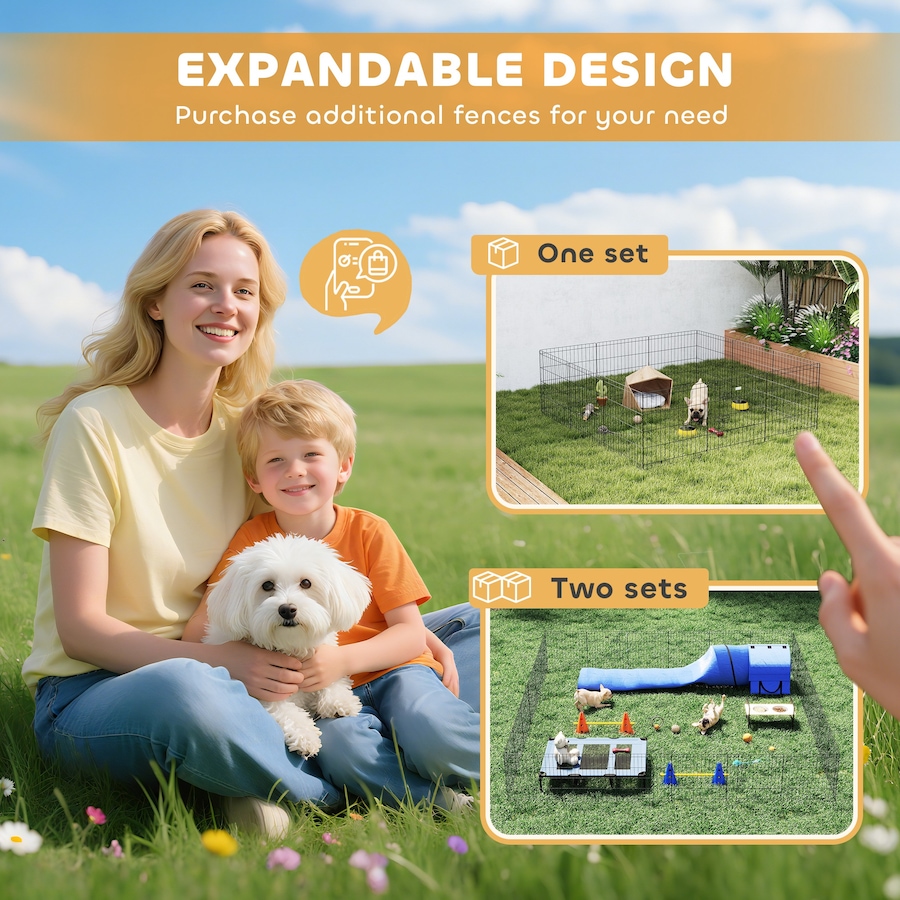 Image 981059_ALTMORE7.jpg, Product 981-059 / Price $99.99, PawHut Foldable Metal Exercise Pet Playpen Yard Dog Puppy Kennel 12 Panels from PawHut on TSC.ca's Home & Garden department