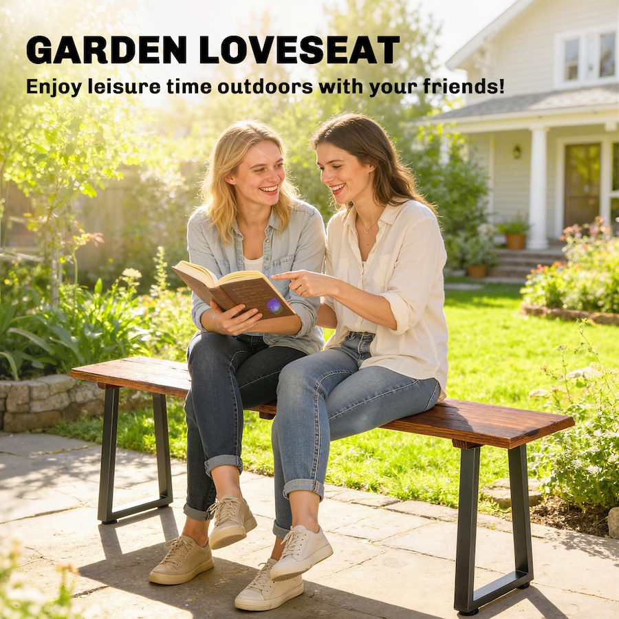 Image 981075_ALTMORE3.jpg, Product 981-075 / Price $99.99, Outsunny Wood Outdoor Bench for 2 People, 59" Backless Patio Garden Bench from Outsunny on TSC.ca's Home & Garden department