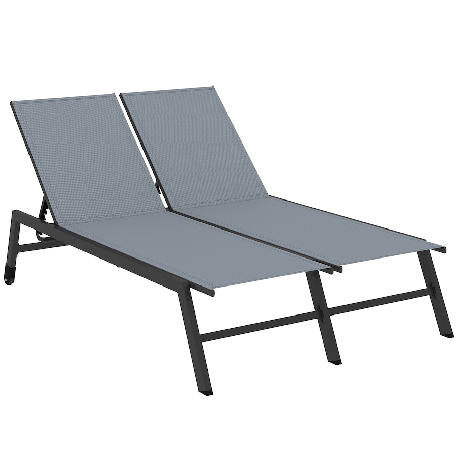 Image 981084.jpg, Product 981-084 / Price $179.99, Outsunny Chaise Lounge Chair 5-Position Adjustable, Grey from Outsunny on TSC.ca's Home & Garden department
