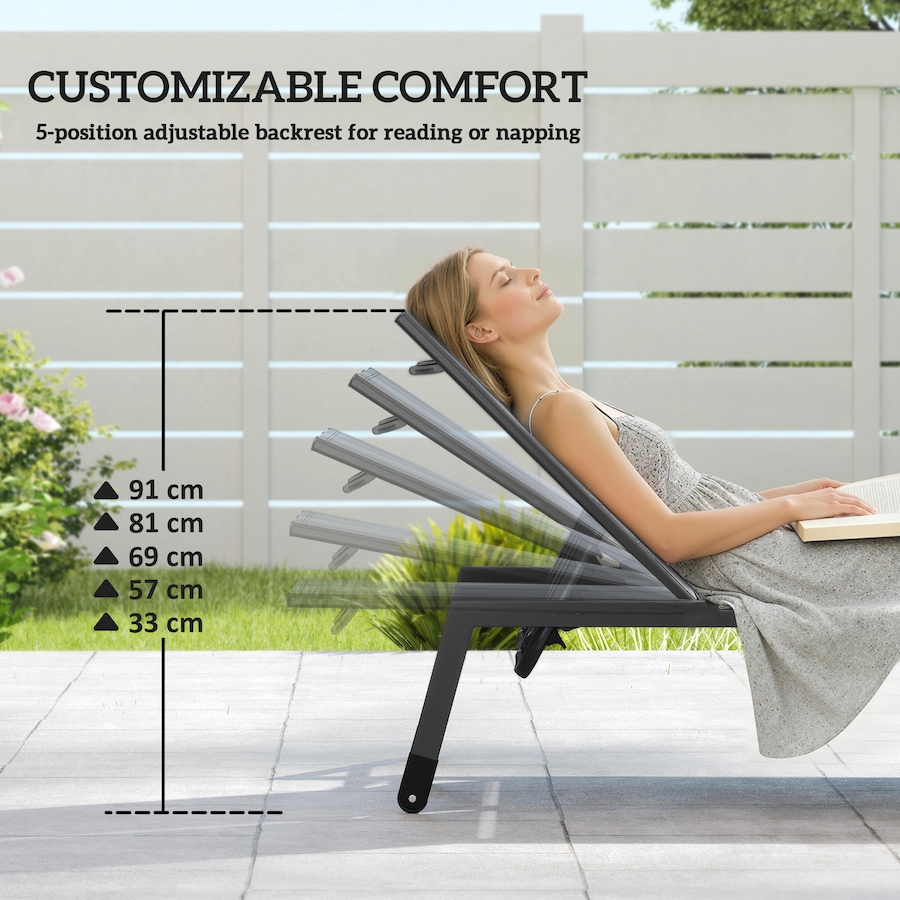 Image 981084_ALTMORE4.jpg, Product 981-084 / Price $179.99, Outsunny Chaise Lounge Chair 5-Position Adjustable, Grey from Outsunny on TSC.ca's Home & Garden department