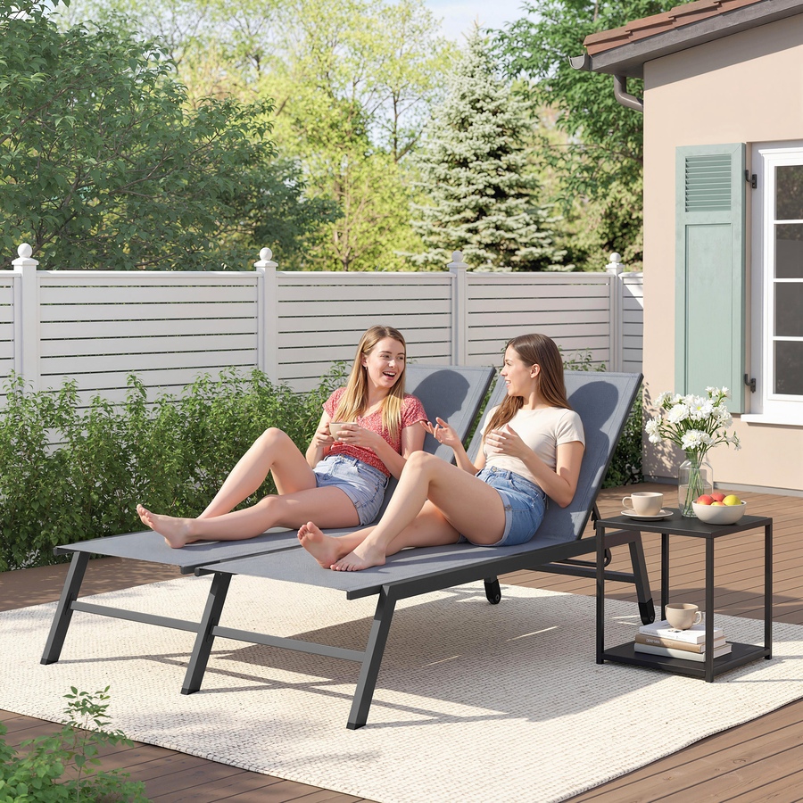 Image 981084_ALTMORE7.jpg, Product 981-084 / Price $179.99, Outsunny Chaise Lounge Chair 5-Position Adjustable, Grey from Outsunny on TSC.ca's Home & Garden department