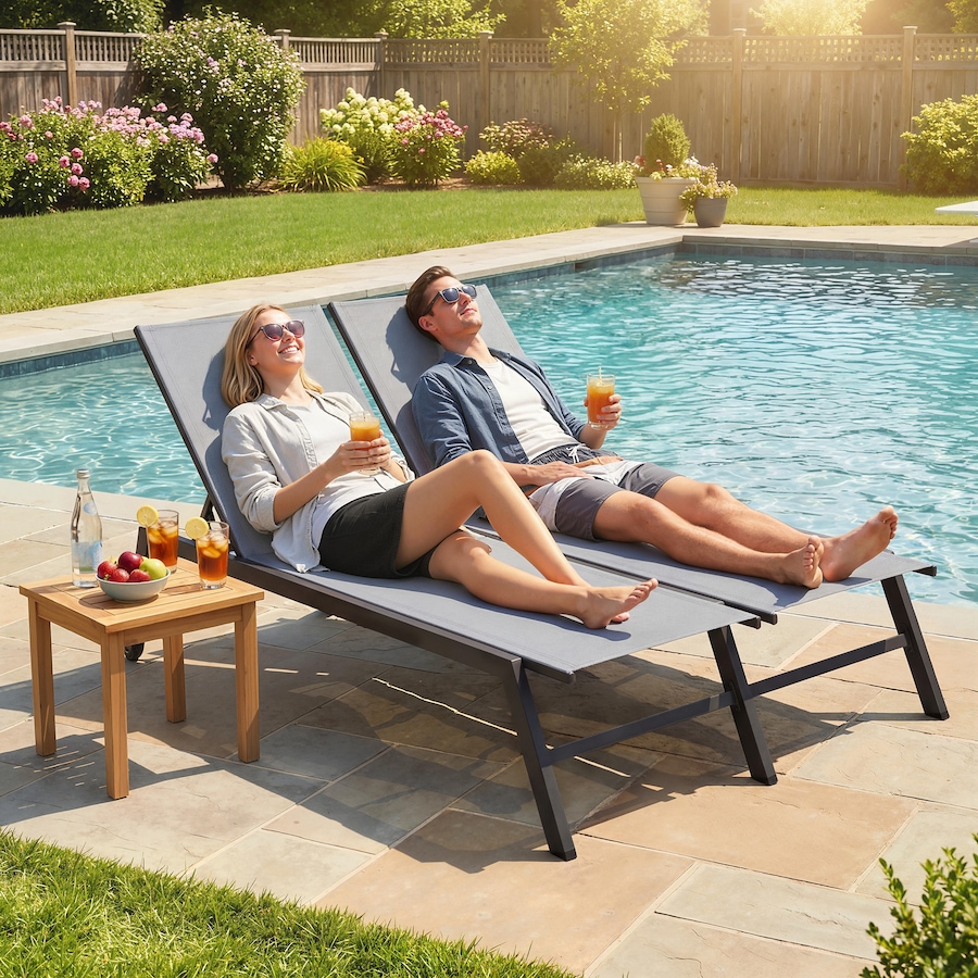 Image 981084_ALTMORE8.jpg, Product 981-084 / Price $179.99, Outsunny Chaise Lounge Chair 5-Position Adjustable, Grey from Outsunny on TSC.ca's Home & Garden department