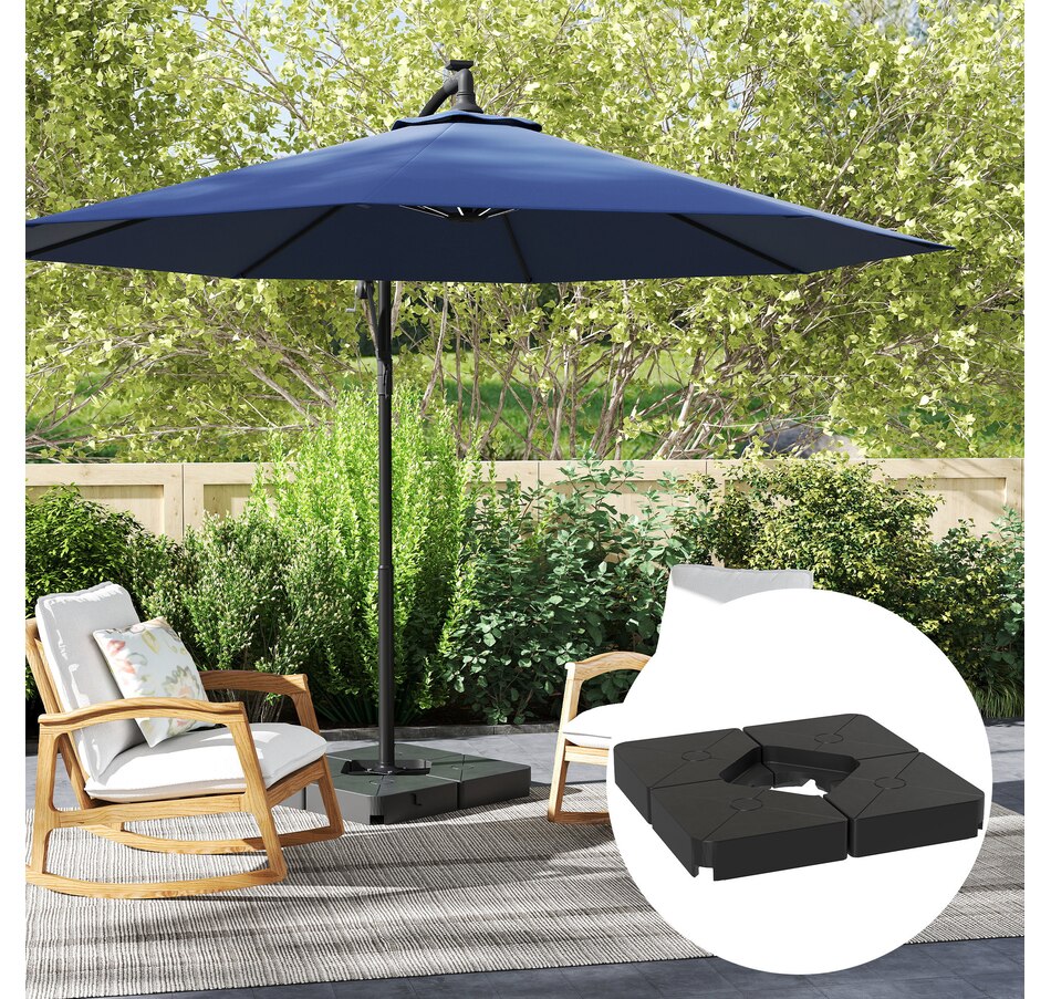 Image 981093_ALTMORE1.jpg, Product 981-093 / Price $84.99, Outsunny Umbrella Weights for Cantilever Parasols, Set of 4 Parasol Base Weights, Black from Outsunny on TSC.ca's Home & Garden department