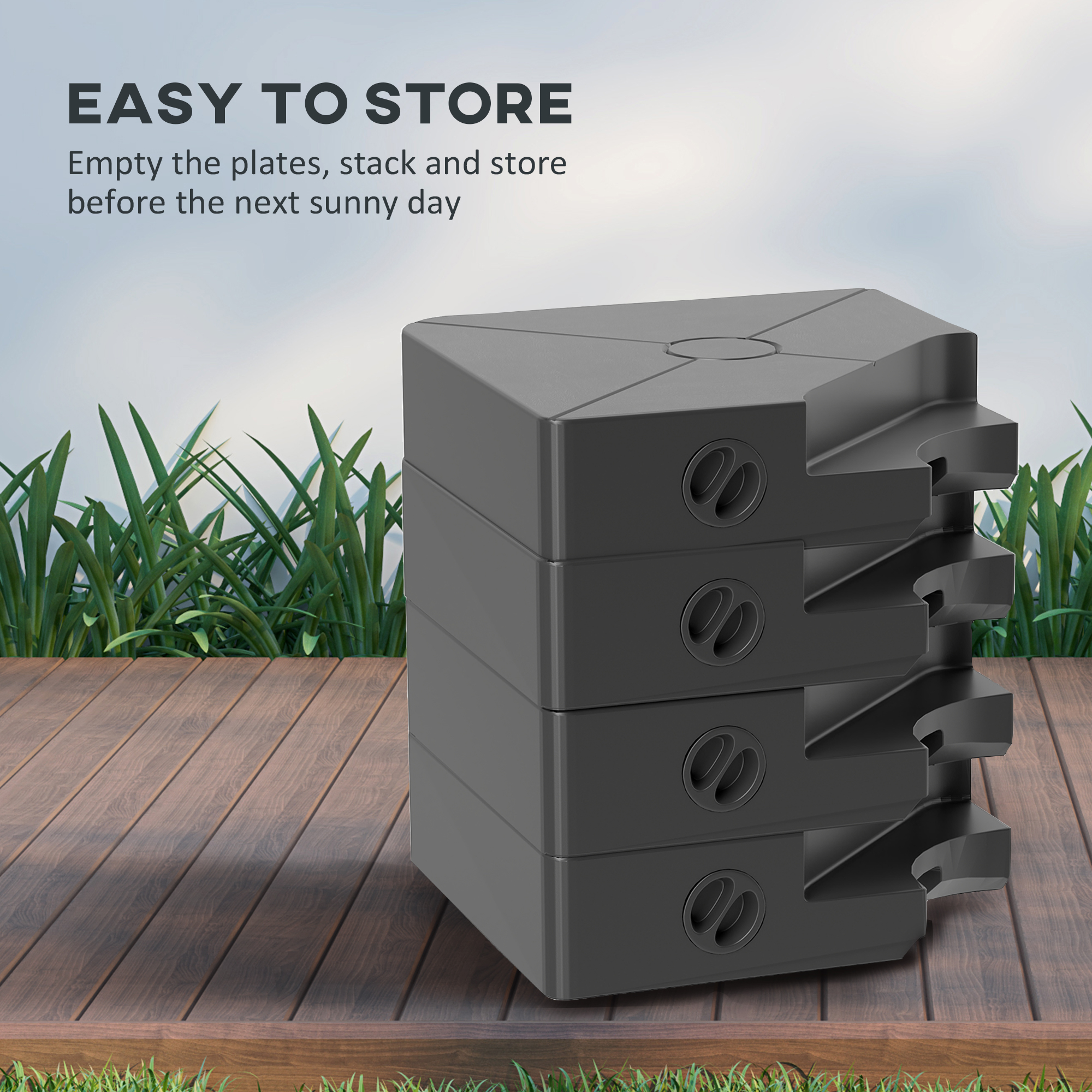 Image 981093_ALTMORE6.jpg, Product 981-093 / Price $89.99, Outsunny Umbrella Weights for Cantilever Parasols, Set of 4 Parasol Base Weights, Black from Outsunny on TSC.ca's Home & Garden department