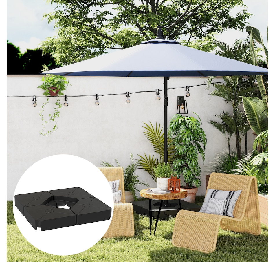 Image 981093_ALTMORE7.jpg, Product 981-093 / Price $84.99, Outsunny Umbrella Weights for Cantilever Parasols, Set of 4 Parasol Base Weights, Black from Outsunny on TSC.ca's Home & Garden department