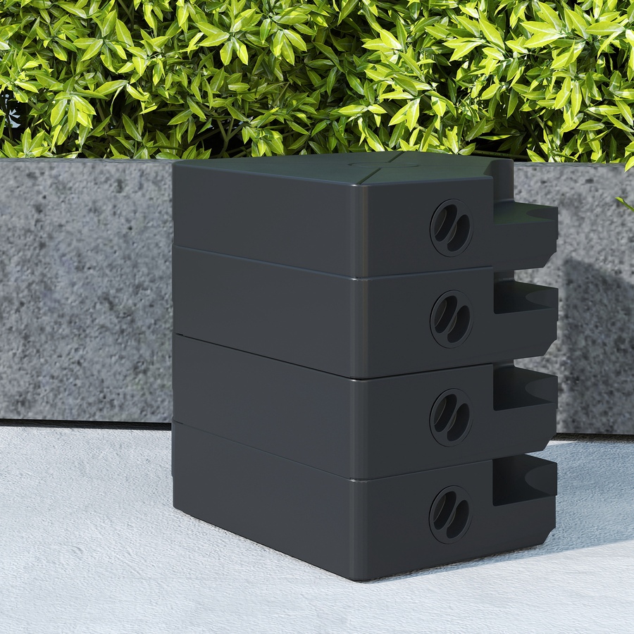 Image 981093_ALTMORE8.jpg, Product 981-093 / Price $89.99, Outsunny Umbrella Weights for Cantilever Parasols, Set of 4 Parasol Base Weights, Black from Outsunny on TSC.ca's Home & Garden department