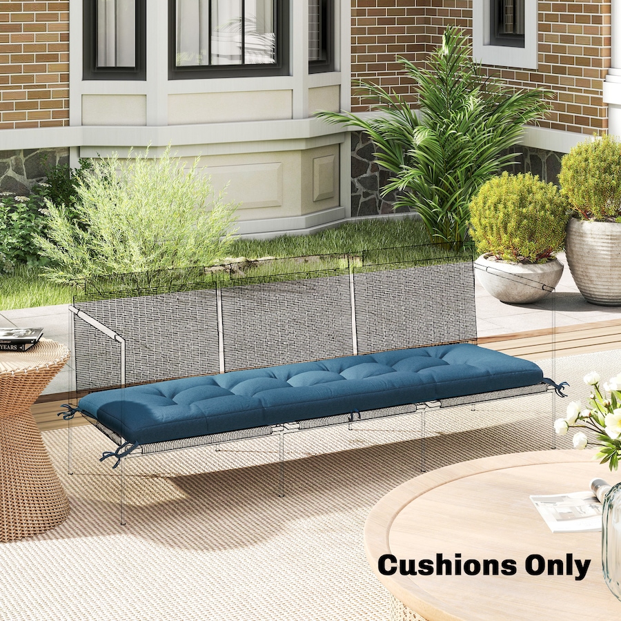 Image 981104_ALTMORE1.jpg, Product 981-104 / Price $76.99, Outsunny Patio Lounge Chair Cushion with Securing Straps, Blue from Outsunny on TSC.ca's Home & Garden department