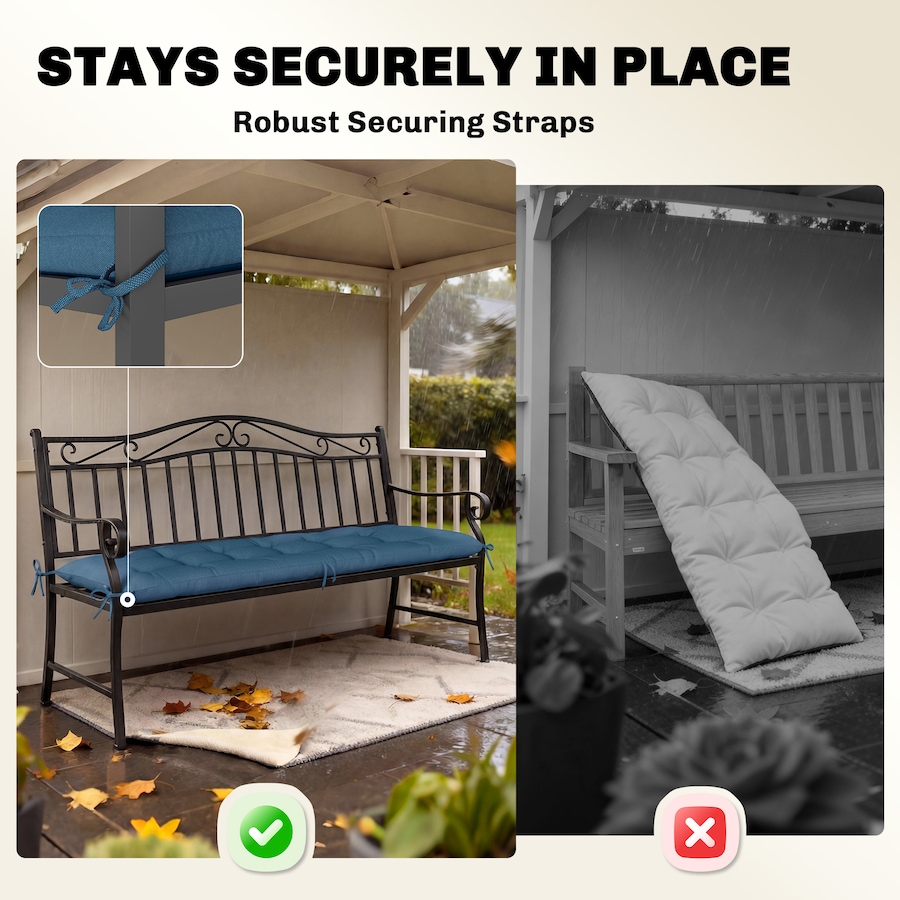 Image 981104_ALTMORE6.jpg, Product 981-104 / Price $76.99, Outsunny Patio Lounge Chair Cushion with Securing Straps, Blue from Outsunny on TSC.ca's Home & Garden department