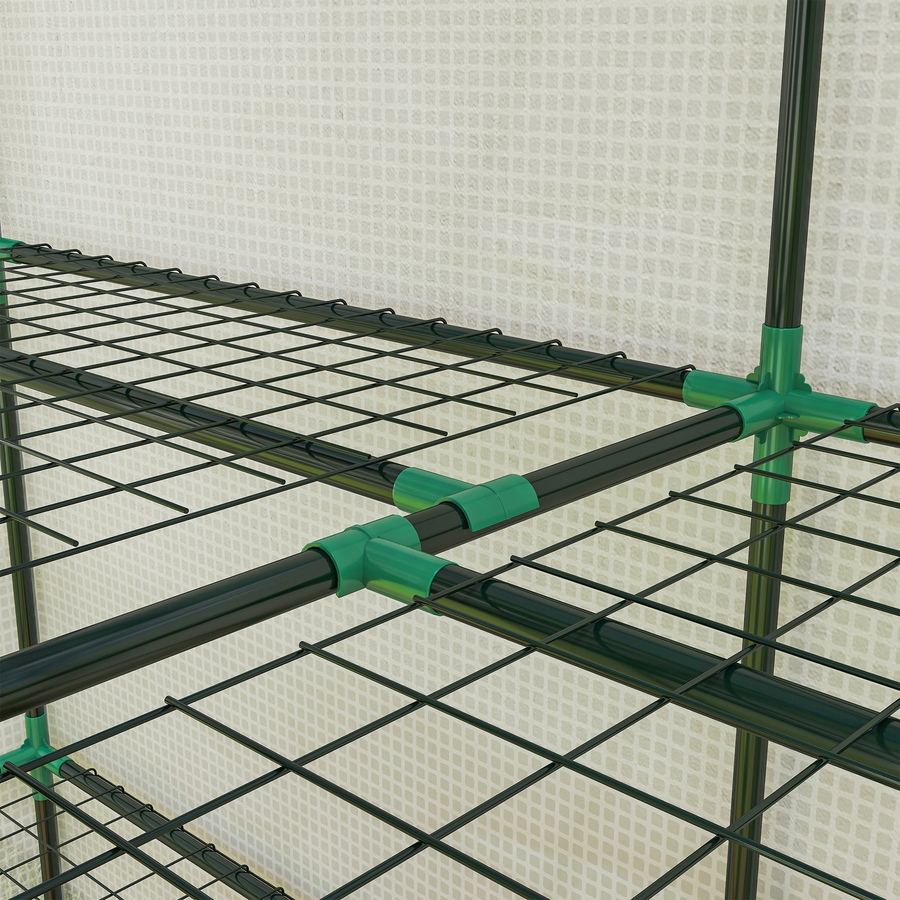 Image 981113_ALTMORE8.jpg, Product 981-113 / Price $64.99, Outsunny Mini Greenhouse with 3 Tier 6 Shelves Portable Green House, White from Outsunny on TSC.ca's Home & Garden department