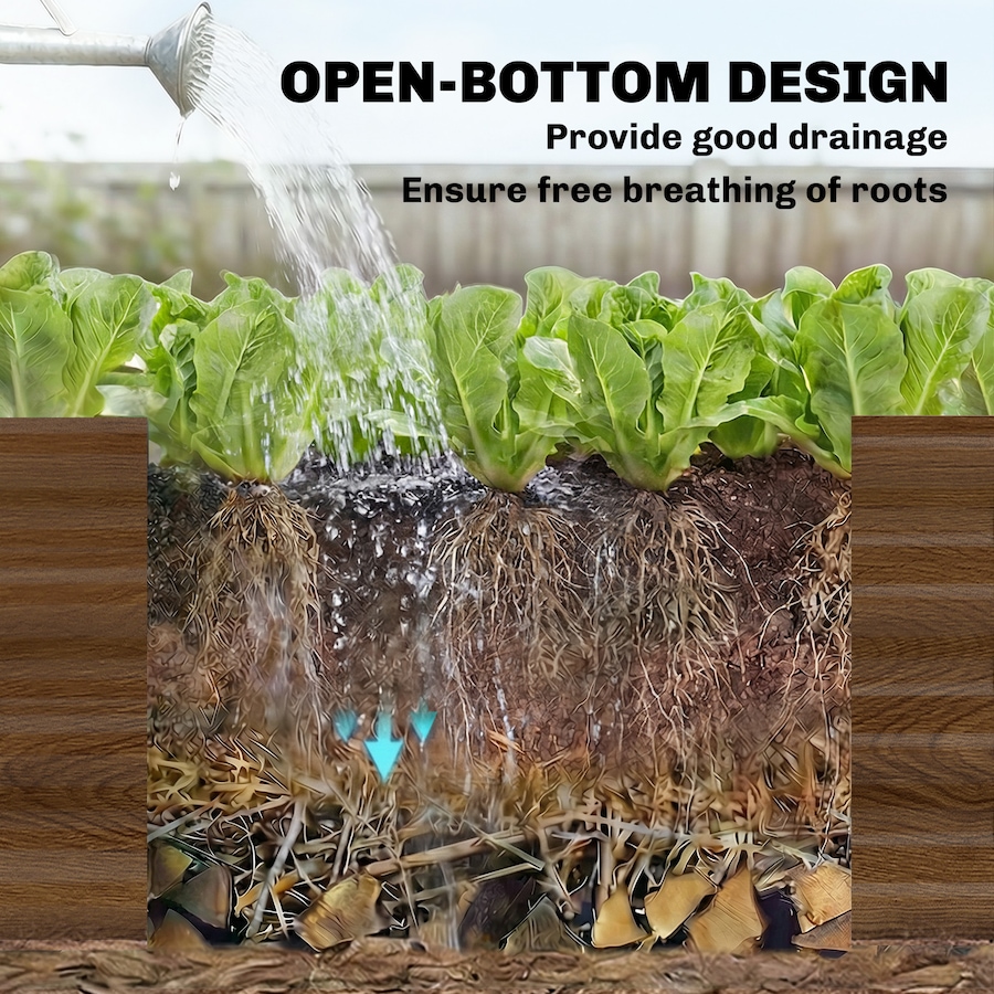 Image 981118_ALTMORE5.jpg, Product 981-118 / Price $74.99, Outsunny 8x4x1ft Galvanized Raised Garden Bed, Open Bottom Distressed Brown from Outsunny on TSC.ca's Home & Garden department