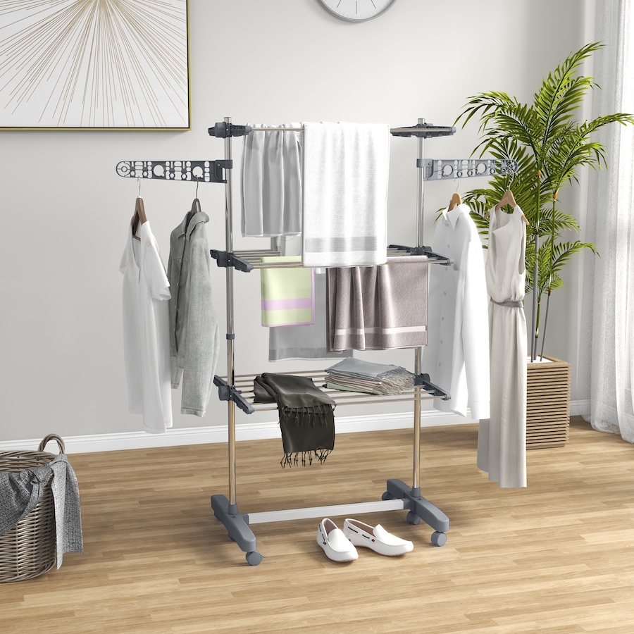 Image 981122_ALTMORE1.jpg, Product 981-122 / Price $59.99 - $73.99, HOMCOM Clothes Drying Rack with Side Wings for Indoor Outdoor from HOMCOM on TSC.ca's Home & Garden department