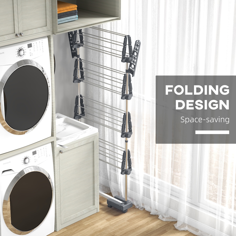 Image 981122_ALTMORE14.jpg, Product 981-122 / Price $59.99 - $73.99, HOMCOM Clothes Drying Rack with Side Wings for Indoor Outdoor from HOMCOM on TSC.ca's Home & Garden department
