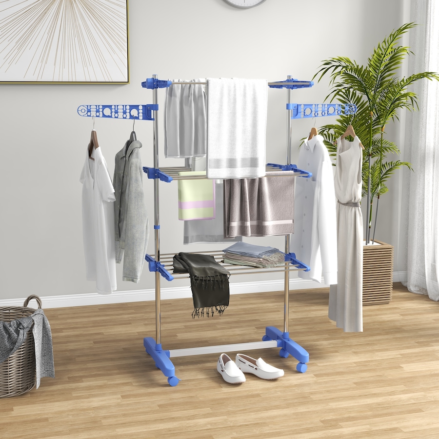 Image 981122_ALTMORE18.jpg, Product 981-122 / Price $59.99 - $73.99, HOMCOM Clothes Drying Rack with Side Wings for Indoor Outdoor from HOMCOM on TSC.ca's Home & Garden department