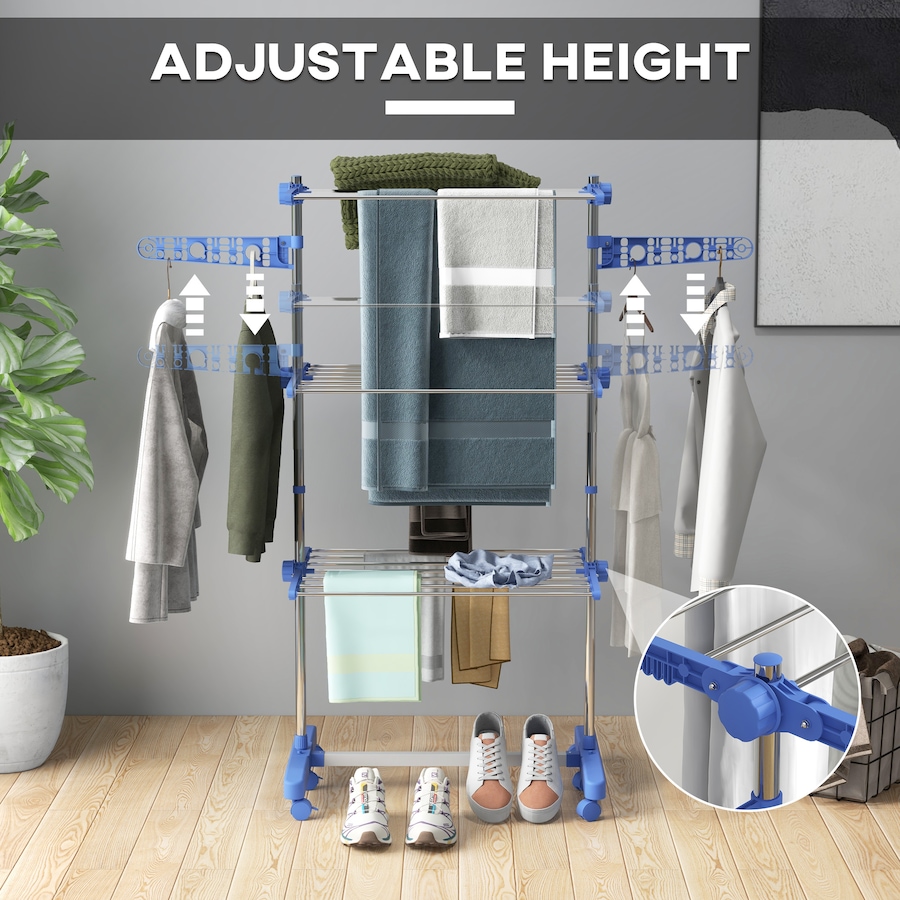 Image 981122_ALTMORE20.jpg, Product 981-122 / Price $59.99 - $73.99, HOMCOM Clothes Drying Rack with Side Wings for Indoor Outdoor from HOMCOM on TSC.ca's Home & Garden department