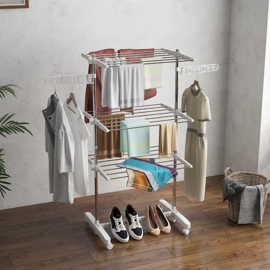Image 981122_ALTMORE26.jpg, Product 981-122 / Price $59.99 - $73.99, HOMCOM Clothes Drying Rack with Side Wings for Indoor Outdoor from HOMCOM on TSC.ca's Home & Garden department