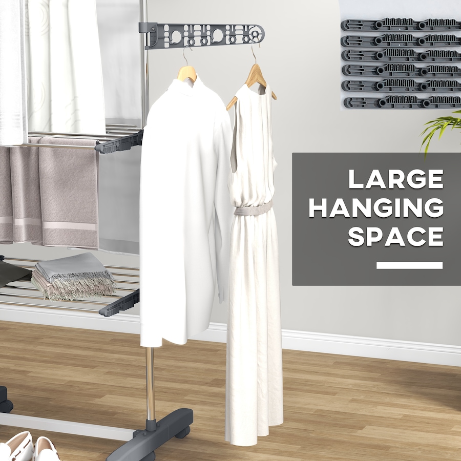 Image 981122_ALTMORE4.jpg, Product 981-122 / Price $59.99 - $73.99, HOMCOM Clothes Drying Rack with Side Wings for Indoor Outdoor from HOMCOM on TSC.ca's Home & Garden department