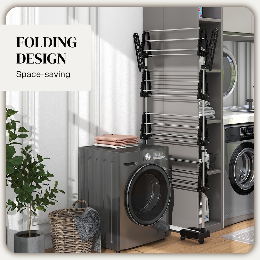 Image 981122_ALTMORE46.jpg, Product 981-122 / Price $59.99 - $73.99, HOMCOM Clothes Drying Rack with Side Wings for Indoor Outdoor from HOMCOM on TSC.ca's Home & Garden department