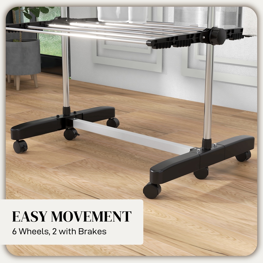Image 981122_ALTMORE47.jpg, Product 981-122 / Price $59.99 - $73.99, HOMCOM Clothes Drying Rack with Side Wings for Indoor Outdoor from HOMCOM on TSC.ca's Home & Garden department