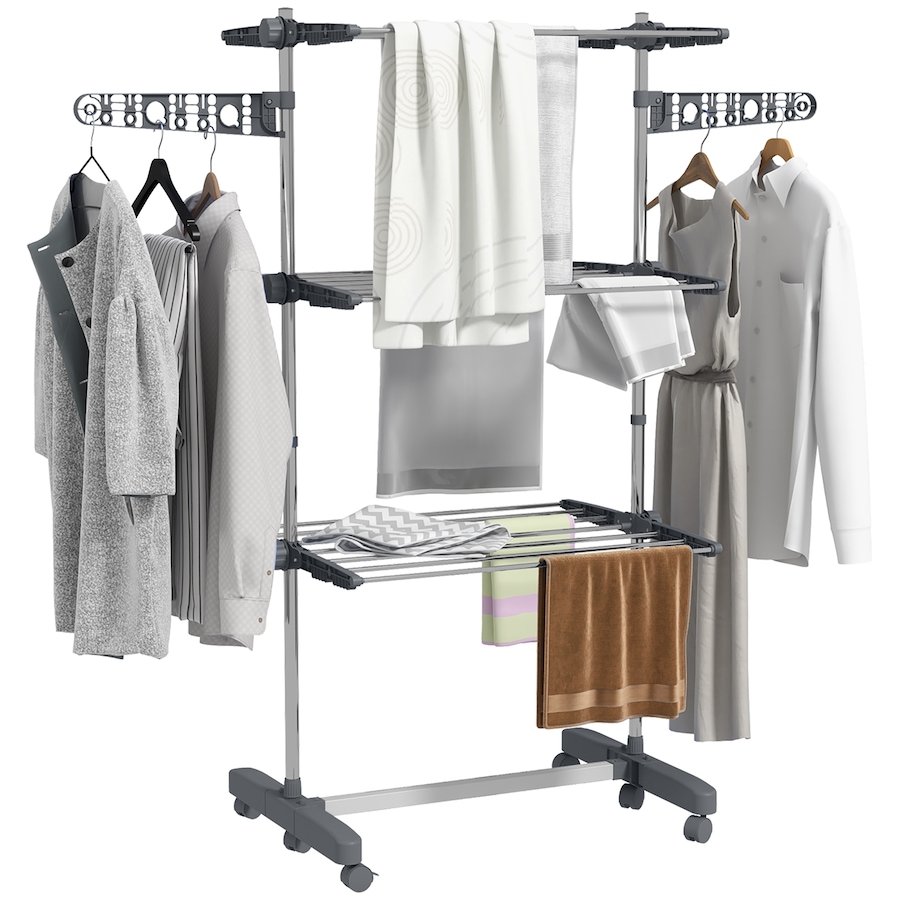 Image 981122_ST01.jpg, Product 981-122 / Price $59.99 - $73.99, HOMCOM Clothes Drying Rack with Side Wings for Indoor Outdoor from HOMCOM on TSC.ca's Home & Garden department